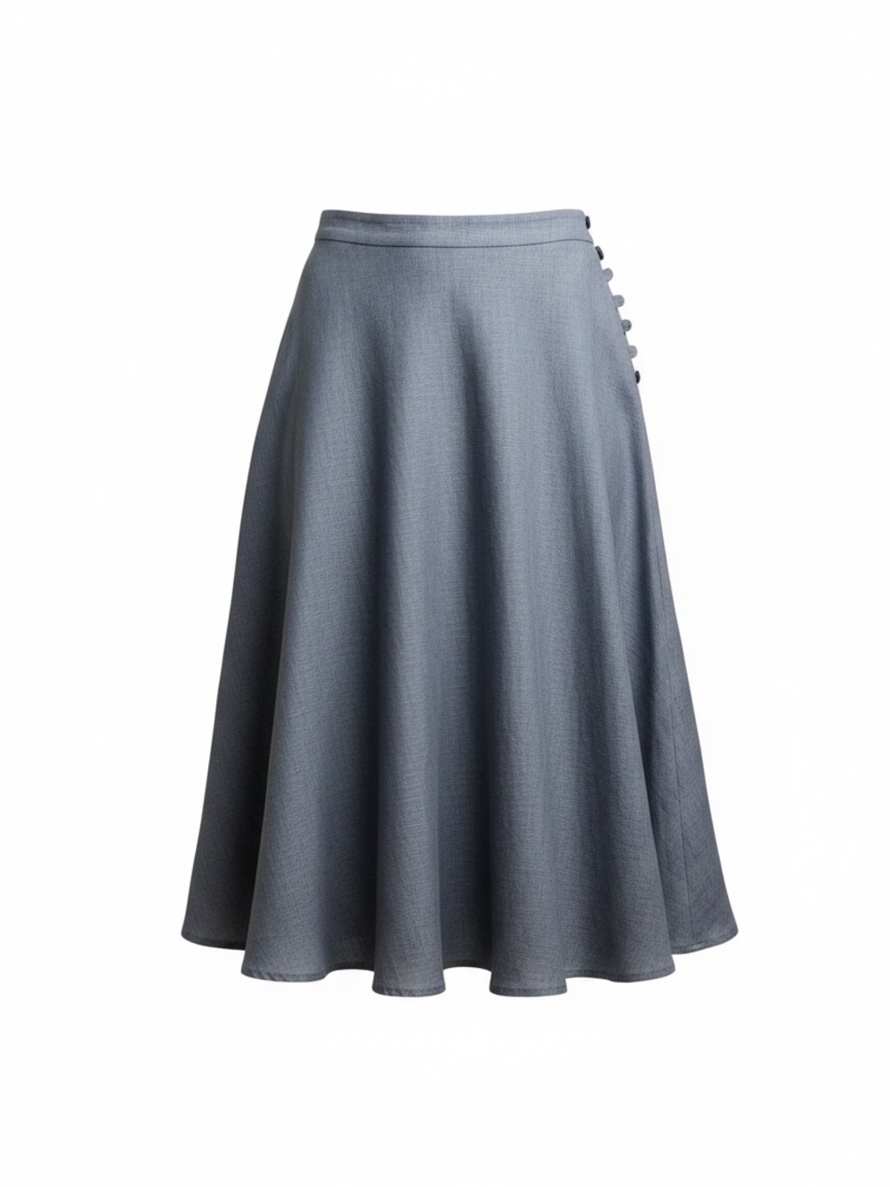 J. Jill Slate Blue Circle Skirt